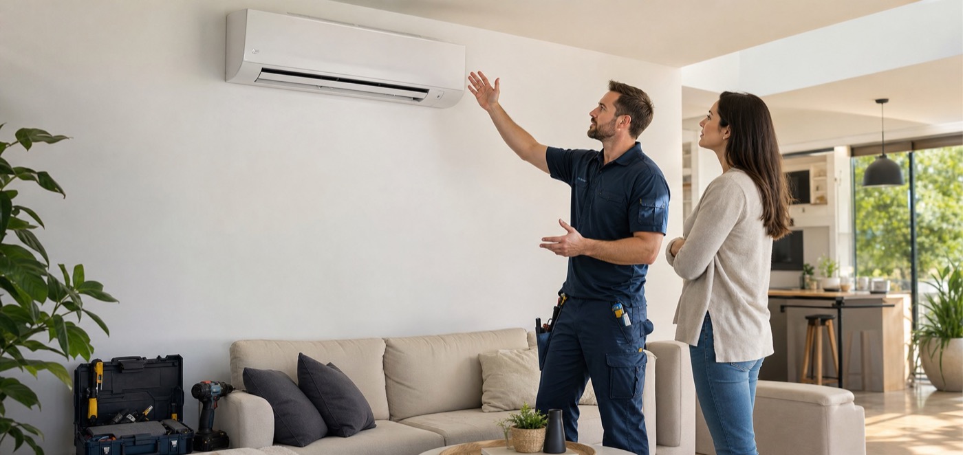 Installation de climatisation et pompe à chaleur air-air